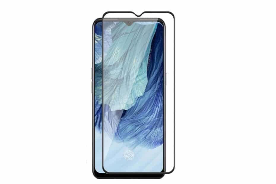 Vivo Y20 Realme 5 universal tempered glass for waterdrop Infinity-U display with camera cut and case-friendly edges