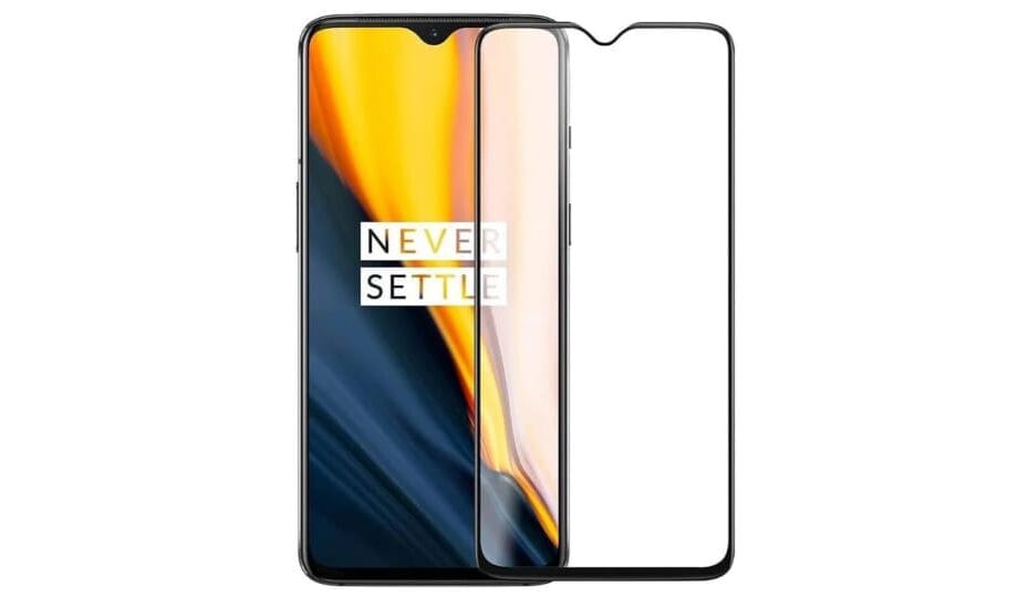 V-Cut Glass Guard for Vivo V11 / OnePlus 7 This image is for reference only and may not be the actual detail of other phone models or similar tempered glass.