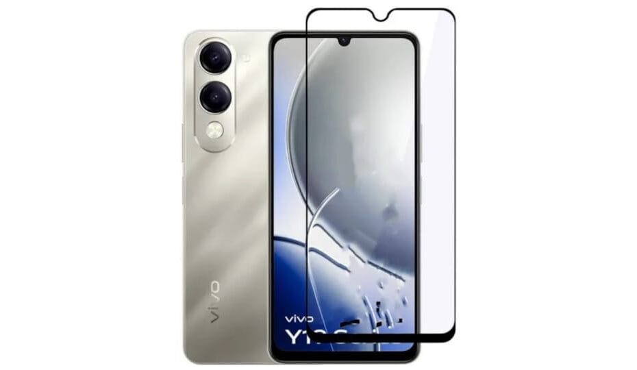 Camera Cut Tempered Glass for Water Drop Notch Display Phones e.g. Vivo Y19 5G / Realme C53 This image is for reference only and may not be the actual detail of other phone models or similar tempered glass.