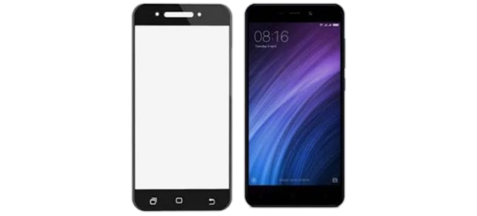 Redmi 4A and 5A Top and Bottom Bezel Cut Display Safety Glass Guide