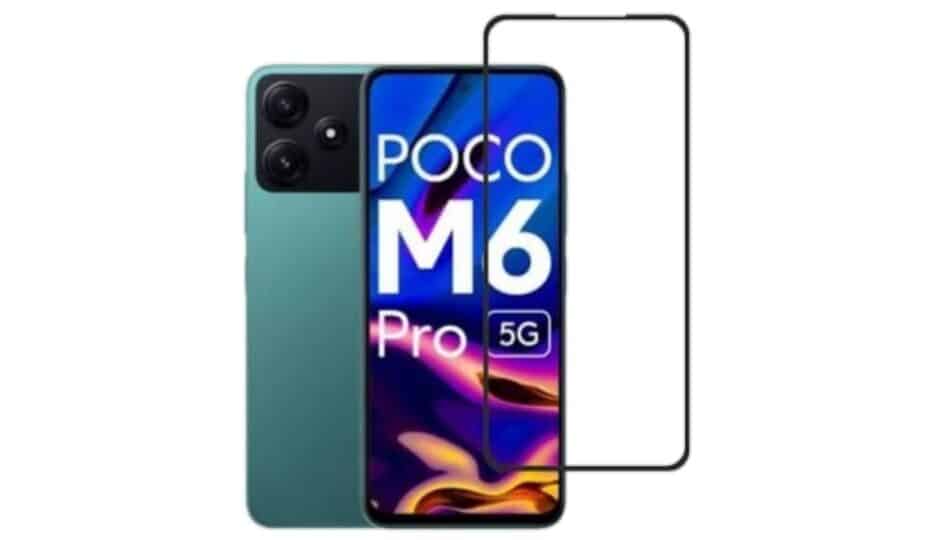 Without Camera Cut Tempered Glass for Redmi 12 / Poco M6 Pro 5G This image is for reference only and may not be the actual detail of other phone models or similar tempered glass.