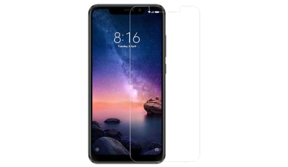 Wide Cut Tempered Glass for Redmi Note 6 Pro This image is for reference only and may not be the actual detail of other phone models or similar tempered glass.