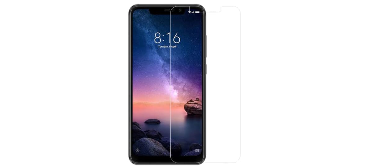 Redmi Note 6 Pro Wide Cut Tempered Glass Guide