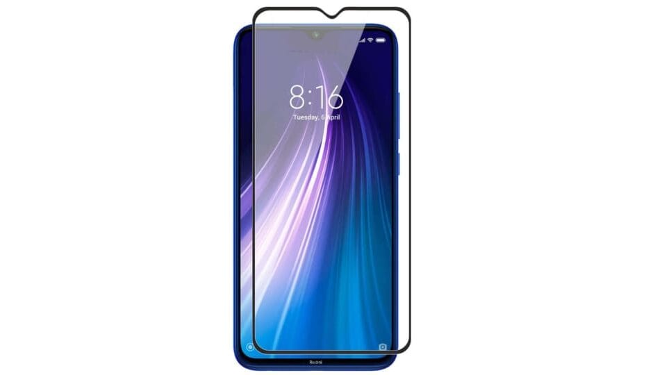 Redmi Note 8 Display Tempered Glass This image is for reference only and may not be the actual detail of other phone models or similar tempered glass.