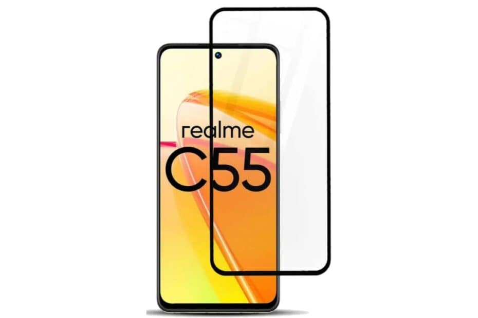 REALME C55/VIVO Y29 UNIVERSAL TEMPERED GLASS This image is for reference only and may not be the actual detail of other phone models or similar tempered glass.