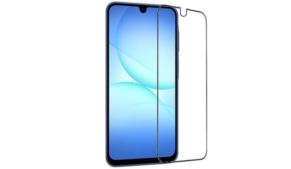 Front Camera Cut Display Safety Glass for Samsung A16 / A17 This image is for reference only and may not be the actual detail of other phone models or similar tempered glass.