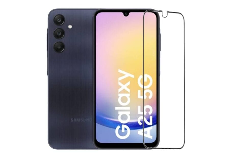 Samsung A25 5G Camera Cut Safety Glass This image is for reference only and may not be the actual detail of other phone models or similar tempered glass.