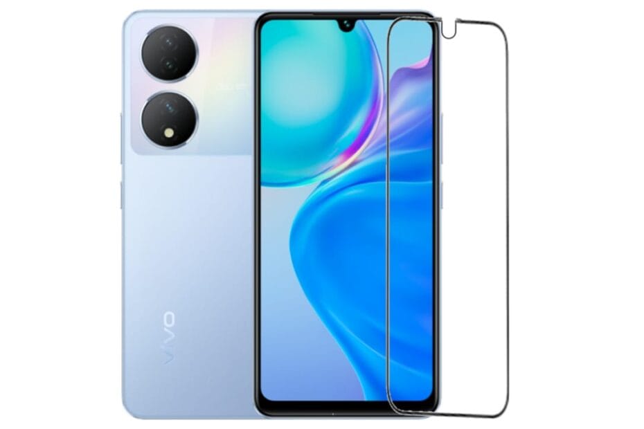 Samsung A31 / Vivo Y100 Camera-Cut Safety Glass This image is for reference only and may not be the actual detail of other phone models or similar tempered glass.