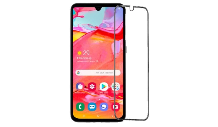 SCREEN PROTECTOR FOR SAMSUNG A70 AND 3 MORE MODELS This image is for reference only and may not be the actual detail of other phone models or similar tempered glass.