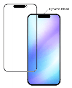 phone image with glass for teaching purpose matching cut on tempered glass