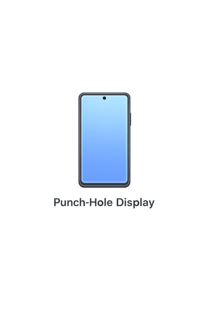 punch hole Punch-hole smartphone display where tempered glass is used without camera cut